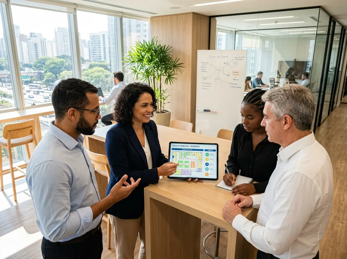 Reunião de consultoria de RH e tributária